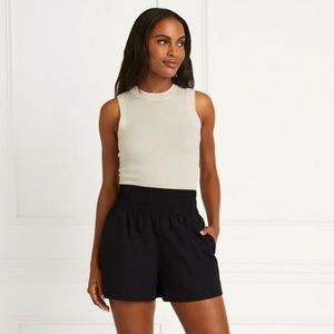 The Livie Nap Shorts in Black Cotton